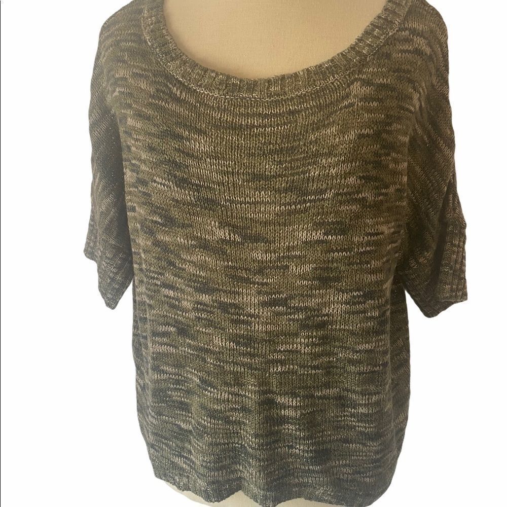 Eyelash Oversized Shades of Green Sweater